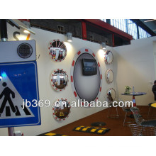 safety convex mirror with reflective frame